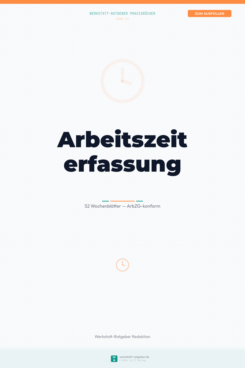 Arbeitszeiterfassung für Handwerker — Stundenzettel und Wochenübersicht